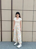 相伊戀人冰絲花苞裙褲女25夏季新款防曬寬松顯瘦小個(gè)子碎花薄款休閑闊腿褲 彩色 【上身直降8℃】 L 【建議體重121-140斤】 曬單實(shí)拍圖