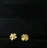 中國黃金（CHINA GOLD）黃金耳釘女足金四葉草耳釘純金耳飾首飾七夕情人節(jié)生日禮物送女友 足金耳釘【一對】約0.86g 曬單實(shí)拍圖