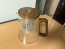 AILUKI日本工藝茶水分離飄逸杯泡茶壺第五代全玻璃內(nèi)膽飄逸壺一鍵沖茶器 胡桃木_雅茗飄逸壺 800ml 曬單實(shí)拍圖