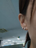 唯一（Winy）銀耳釘女純999足銀養耳洞睡覺(jué)免摘耳棒簡(jiǎn)約耳飾銀飾【兩對裝】 曬單實(shí)拍圖