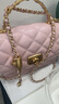CHARLES&KEITH七夕限定禮盒鏈條包掛菱格小方包CK17-50701608-A Cotton Candy Pink棉花糖粉 S 曬單實(shí)拍圖