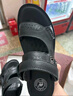 駱駝（CAMEL）涼鞋男士夏季真牛皮涼鞋防滑爸爸兩用開(kāi)車(chē)軟底休閑沙灘涼拖鞋男 A822211852-1 黑色 43 曬單實(shí)拍圖