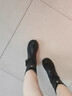 妙侶真皮復(fù)古長筒靴女加絨黑色長靴增高厚底高筒騎士靴英倫風(fēng)中筒靴子 黑色 中筒 單里 現(xiàn)貨 單層 37 曬單實拍圖