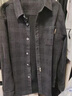 GUANGAN AEPE高端暗紋格子提花燈芯絨長(cháng)袖襯衫男士寬松微闊痞帥秋季襯衣外套男 黑色 日系寬松垂感闊版 L 135-155斤 曬單實(shí)拍圖