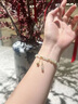 央創(chuàng)時尚【中國黃金】竹節(jié)手鏈女生實用七夕情人節(jié)生日禮物送女友銀925 曬單實拍圖