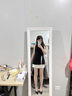 蝶嬌諾（DIEJIAONUO）連衣裙子夏天女裝2025年新款韓版純欲風溫柔風甜辣妹森系氣質(zhì)甜美 黑色上衣+短裙 S 曬單實拍圖