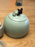 金鑲玉 茶具年年有余茶葉罐 汝瓷花茶罐茶具原礦仿宋汝窯密封儲藏罐 曬單實(shí)拍圖