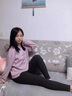 Carey Kay德絨發(fā)熱保暖褲女秋冬加絨加厚內(nèi)穿打底褲羊絨蠶絲高腰收腹羊毛褲 夜空黑 M 曬單實(shí)拍圖
