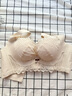 婷美無痕內(nèi)衣女聚攏小胸顯大上托防下垂收副乳無鋼圈蕾絲文胸罩 膚L 曬單實拍圖