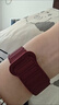 格匯品牌原裝張婧儀同款適用iwatchS10表帶applewatch9/8/7液態(tài)硅膠帶 2025款新顏色酒紅配粉砂 適用iwatch10【42MM表盤】 曬單實(shí)拍圖