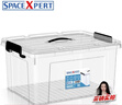 SPACEXPERT 衣物收納箱特大號塑料整理箱車(chē)載儲物箱35L透明 1個(gè)裝 帶提手 曬單實(shí)拍圖