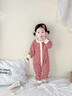優(yōu)奇嬰兒秋冬連體衣喜慶寶寶秋裝超萌可愛嬰幼兒衣服保暖毛衣外出哈衣 紅色 66cm 曬單實拍圖