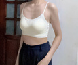 貓人（MiiOW）細(xì)肩帶無痕內(nèi)衣女美背心式文胸吊帶一體小胸聚攏防走光裹抹胸罩夏 膚色 L （36/80AB 建議體重105-120斤) 曬單實拍圖