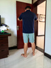 迪卡儂（DECATHLON）Polo衫男女運(yùn)動(dòng)T恤夏翻領(lǐng)男短袖寬松半袖公司工服速干T恤 男款-藏青 L 曬單實(shí)拍圖
