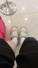 凡小如踩屎感軟底涼鞋女外穿女士一字帶涼鞋運(yùn)動(dòng)涼拖鞋EVA厚底女士拖鞋 米色37-38 曬單實(shí)拍圖