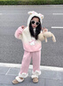 G.DUCKKIDS小黃鴨童裝女童套裝秋冬季2024新款兒童運(yùn)動(dòng)套裝一歲寶寶衣服冬季 粉色 90 建議1~2歲【 80-90cm】cm 曬單實(shí)拍圖