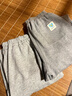 茵曼（INMAN）童裝男童衛褲撞色卡通刺繡章仔25秋季中大童男孩休閑束腳褲 花灰色 150 曬單實(shí)拍圖