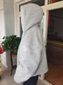 加拿大鵝（Canada Goose）【新品】Alberni女士雙面羊毛抓絨飛行員夾克大鵝外套 7068W 9409 銀樺麻灰/銀樺白 XL 曬單實(shí)拍圖