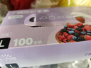 英科醫(yī)療（INTCO）一次性手套丁腈手套大碼100只餐飲清潔加厚耐用丁晴白色橡膠手套 曬單實(shí)拍圖