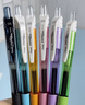 派通（Pentel）BLN105按動(dòng)黑色中性筆高顏值0.5mm簽字筆商務(wù)學(xué)生速干水筆水性筆文具 紫桿黑芯單支裝 曬單實(shí)拍圖