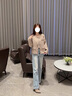 clotho Rennie品牌女裝小香風外套女2025春秋新款高級感休閑百搭開衫短款上衣 淺卡其 M 曬單實拍圖