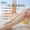 穩(wěn)健醫(yī)用靜脈曲張彈力襪M碼膚色(直筒露踝)一級(jí)壓力輔助護(hù)小腿禮盒 曬單實(shí)拍圖