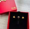 周六福三葉花黃金耳釘女足金耳飾生日禮物計價(jià)A0914954 一對 約1.69g 曬單實(shí)拍圖