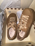 他她盧昱曉同款黃油小熊聯(lián)名女鞋運動(dòng)板鞋厚底鞋子GXV01CM5 棕色 38 曬單實(shí)拍圖