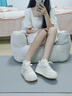 2025秋季女鞋新款透氣小白鞋女百搭ins韓版厚底運動(dòng)休閑板鞋潮鞋 H6518米卡 40 曬單實(shí)拍圖