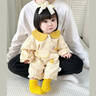 優(yōu)奇嬰兒衣服秋裝超萌可愛(ài)哈衣嬰幼兒寶寶連體衣洋氣爬服春秋季外出服 米黃 80cm 曬單實(shí)拍圖