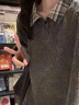 美式復古長(cháng)袖t恤男女秋季慵懶感套頭衛衣寬松情侶polo衫外套上衣 深灰色 M (1) 【80-100斤】 曬單實(shí)拍圖