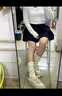 雪茜曼堆堆襪子女款秋冬季配靴子白色中筒襪無(wú)骨小腿襪套棉襪百搭長(zhǎng)筒襪 曬單實(shí)拍圖