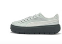 彪馬（PUMA）【七夕限定】復古天鵝絨厚底鞋松糕鞋女子PLATFORM406752 淺灰色-灰色-銀色-05 36 曬單實拍圖