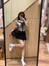 蝶嬌諾（DIEJIAONUO）連衣裙子女夏季2025新款韓系氛圍感氣質可愛甜美日系學院風穿搭女 淺粉色套裝 S 曬單實拍圖