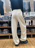 棠暖白色運(yùn)動(dòng)褲女春秋季2025新款寬松韓系慵懶風(fēng)彎刀闊腿褲休閑長褲子 米白色 L 110-120斤 曬單實(shí)拍圖
