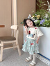 FIDQIOG國(guó)際品牌女童夏裝套裝2025新款洋氣時(shí)髦兒童衣服女寶寶夏季短袖T 杏色 110 cm 曬單實(shí)拍圖