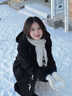 玖慕（JIUMU）純羊毛圍巾女秋冬季女士保暖圍脖中秋節生日圣誕禮物送女生禮盒裝 曬單實(shí)拍圖