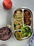 DIKTT德國保溫飯盒學(xué)生專(zhuān)用不銹鋼食品級五格上班族帶飯可微波爐加熱小容量一人自熱飯辦公室超長(cháng)保溫 1.85L 【學(xué)生推薦】中號米色（加厚加深）+保溫袋+勺筷 可微波爐加熱丨食品級丨密封保鮮 曬單實(shí)拍圖