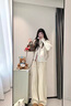 妍莉芬（yanlifen）白色休閑羽絨棉服女2025年冬季新款短款羽棉襖絨服女立領(lǐng)棉衣外套 白色 S 曬單實(shí)拍圖