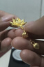 金小貅黃金項鏈女999足金兩世歡蓮花吊墜荷花蓮蓬花苞鏈墜新款節日送禮 1g,兩世歡荷花【多退少補】 曬單實(shí)拍圖