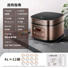 九陽(yáng)（Joyoung）30分鐘快煮飯大火力柴火飯4升家庭容量3~4人電飯煲電飯鍋多功能微壓燜煮方煲F-40FZ815 曬單實(shí)拍圖