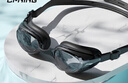 李寧（LI-NING）泳鏡防水防霧男女高清游泳眼鏡平光游泳鏡LNJT224-10暗夜黑 曬單實拍圖