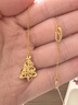 周六福（ZLF）七夕禮物 黃金項鏈女款足金爆閃圣誕樹(shù)鏈墜圣誕節禮物送女友 計價(jià) 星星圣誕樹(shù)-4g 40cm +5cm 曬單實(shí)拍圖