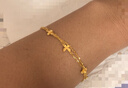 周六福夢蝶足金999黃金手鏈女生日禮物A0713018 約2.77g 16+3cm 曬單實(shí)拍圖