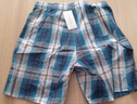 三槍?zhuān)═HREEGUN）男士短褲春夏薄款格子織布純棉睡褲男士家居褲寬松睡褲沙灘褲 藍桔格 XL 175【推薦120-150斤] 曬單實(shí)拍圖