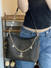 匠心手工坊適用coach蔻馳流浪包內膽laurel31腋下包中包撐內襯袋 直金【四葉草+四葉草裝飾鏈】超值套餐 曬單實(shí)拍圖