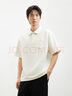 GXG男裝雙色肌理潮流短袖polo 白色 180/XL 曬單實(shí)拍圖
