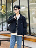 Levi's李維斯25年秋冬新款男士巴恩風(fēng)美式翻領(lǐng)時(shí)尚休閑夾克外套 水洗黑 XL 曬單實(shí)拍圖