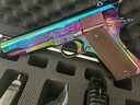 AQK1911漸變色變色龍全金屬合玩具槍復刻懷舊童年禮盒包裝 AQK1911新款變色龍 標配 曬單實(shí)拍圖