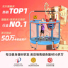 曼迪卡威蹦蹦床室內家用兒童1-3-10歲寶寶砰砰跳跳床小孩蹭蹭床玩具禮物 1.2米 扶手單杠款紅承重700斤 加厚護網(wǎng)/吸盤(pán)靜音防滑腿 曬單實(shí)拍圖
